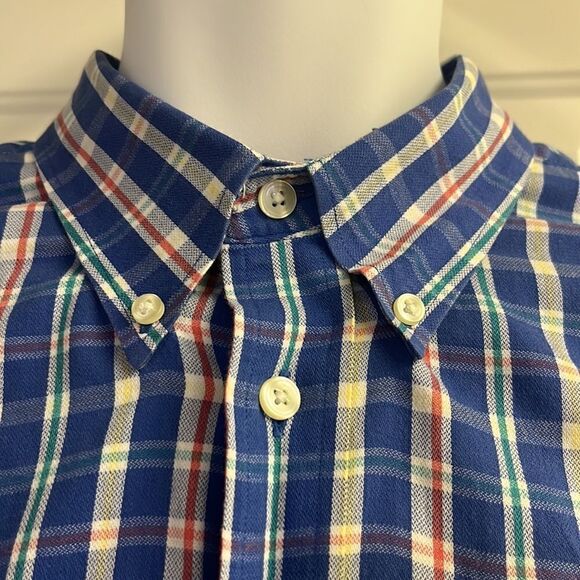 Cutter & Buck Men’s Cotton Button Down Short Sleeve Plaid Shirt with Collar- XL - Picture 9 of 13